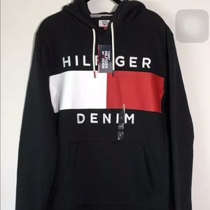 NWT Tommy Hilfiger Denim Logo Print Hoodie, size L